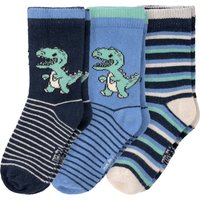 3 Paar Baby Socken mit Dino-Motiven