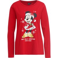 Minnie Maus Weihnachtslangarmshirt mit Print