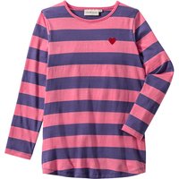 Mädchen Langarmshirt mit Herz-Stickerei