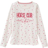 Mädchen Langarmshirt mit Pferde-Motiven