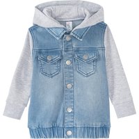 Baby Jeansjacke mit Sweat-Einsätzen
