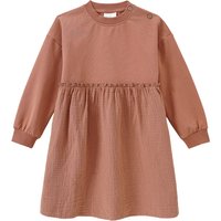 Mädchen Kleid aus Sweat und Musselin