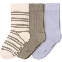 3 Paar Baby Socken mit Rippstruktur