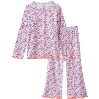 Mädchen Schlafanzug mit Blümchen allover