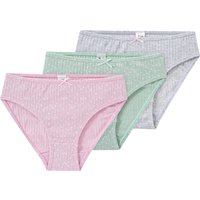 3 Mädchen Slips mit Blümchen-Print
