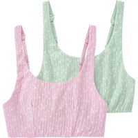 2 Mädchen Bustiers mit Blümchen-Print
