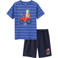 Jungen Shorty mit Traktor-Print