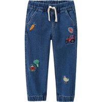 Baby Pull-on-Jeans mit Stickereien