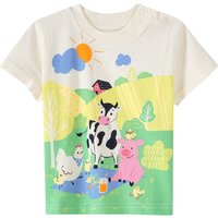 Baby T-Shirt mit Bauernhof-Print