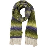 Damen Strickschal mit gerippten Abschlüssen