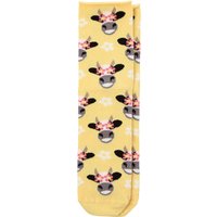 1 Paar Damen Socken mit Kuh-Motiven