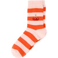 1 Paar Damen Socken mit Kirsch-Motiven