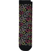 1 Paar Damen Socken mit Blumen allover