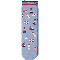 1 Paar Damen Socken mit maritimen Motiven