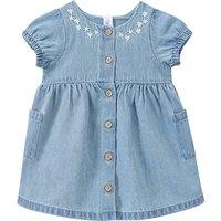 Baby Jeans-Kleid mit Blumen-Stickerei
