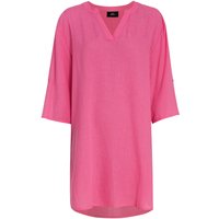 Damen Longbluse mit Leinen-Anteil