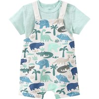 Newborn T-Shirt und Sweat-Latzhose im Set