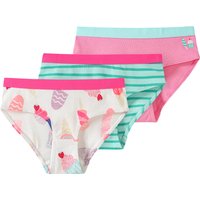 3 Mädchen Slips mit Rippstruktur