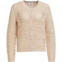 Damen Strickjacke mit Ajourmuster