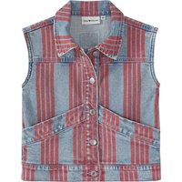 Mädchen Jeansweste mit Streifen-Allover