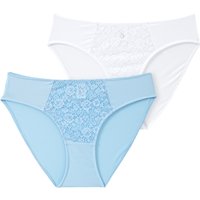 2 Damen Slips mit floraler Spitze