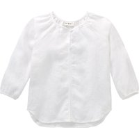 Mädchen Leinen-Bluse unifarben