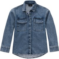 Mädchen Jeans-Bluse mit Druckknöpfen