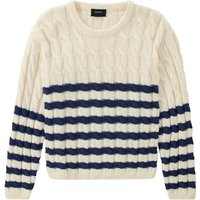 Mädchen Strickpullover mit Zopfmuster