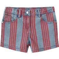 Mädchen Jeansshorts mit Streifen-Allover