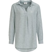 Damen Leinen-Bluse mit V-Ausschnitt