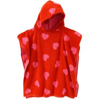 Badeponcho mit Herz-Allover