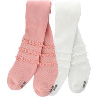 2 Baby Strumpfhosen mit Strukturmuster