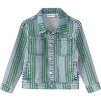 Jungen Jeansjacke mit Streifen-Allover