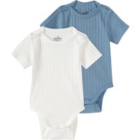 2 Baby Bodys mit Rippstruktur