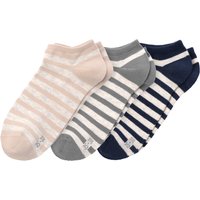3 Paar Jungen Sneaker-Socken mit Streifen