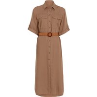 Damen Kleid mit Flechtgürtel