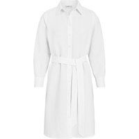 Damen Leinen-Hemdkleid mit Bindeband