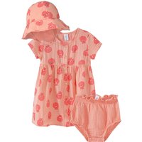 Baby Musselin-Set aus Kleid, Shorts und Hut