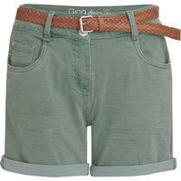 Damen Shorts mit geflochtenem Gürtel