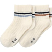 2 Paar Baby Socken mit Rippstruktur
