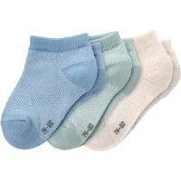 3 Paar Baby Sneaker-Socken in Piqué-Optik