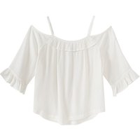 Mädchen Bluse mit gekreppter Struktur