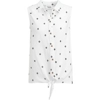 Damen Musselin-Bluse mit Knoten-Detail