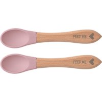 2 Silikon-Löffel mit Holzgriff