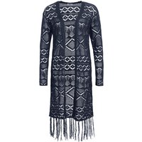 Damen Strickjacke mit Fransen