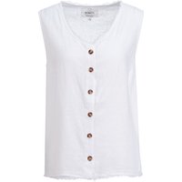 Damen Leinen-Bluse mit Knopfleiste