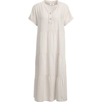 Damen Leinen-Kleid mit Volants