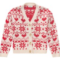 Mädchen Strickjacke mit Rippenbündchen