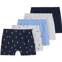 5 Jungen Boxer mit Fußball-Motiven