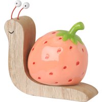 Deko-Schnecke mit Erdbeere aus Keramik